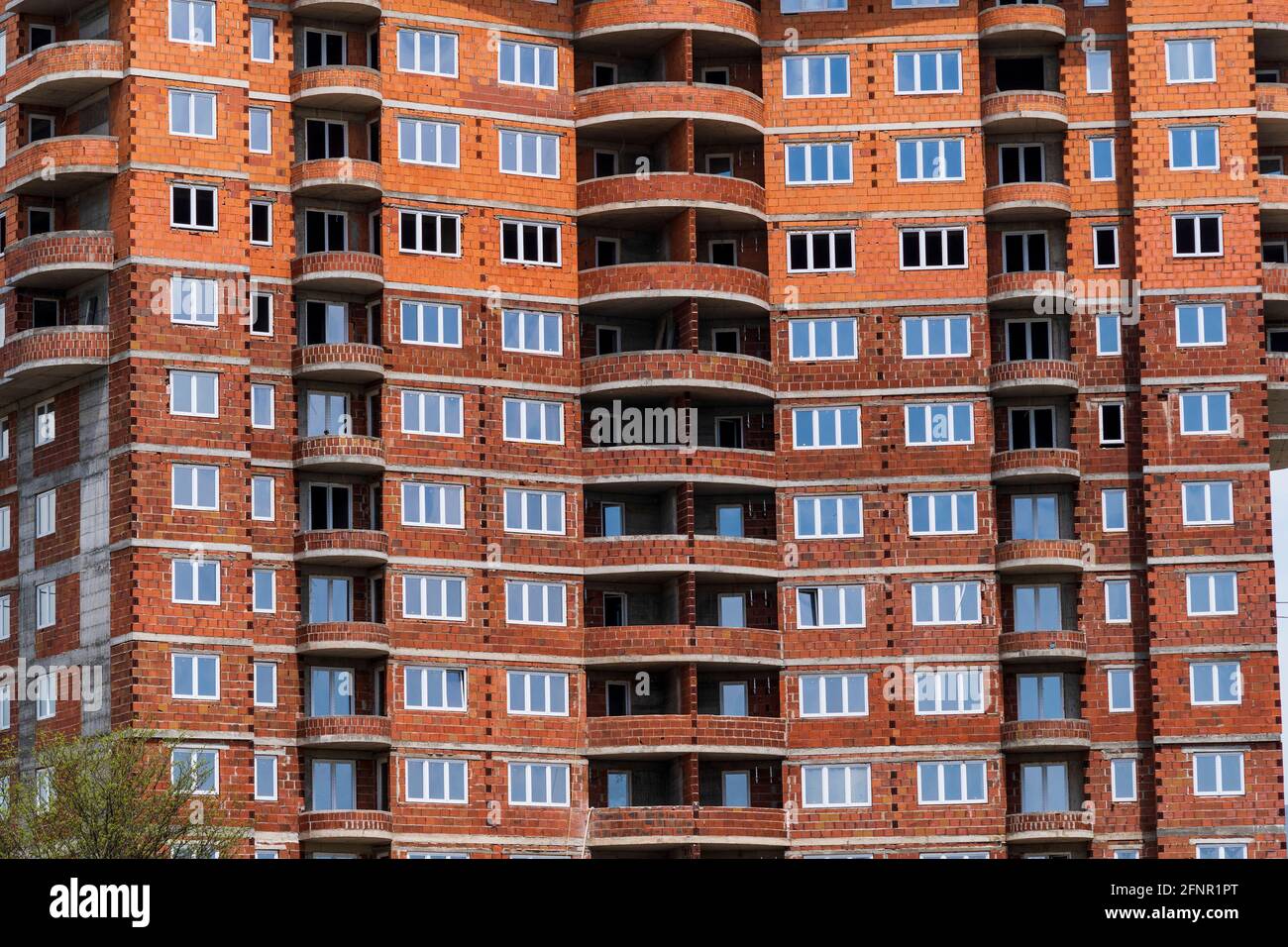 Building construction site from concrete and bricks Stock Photo