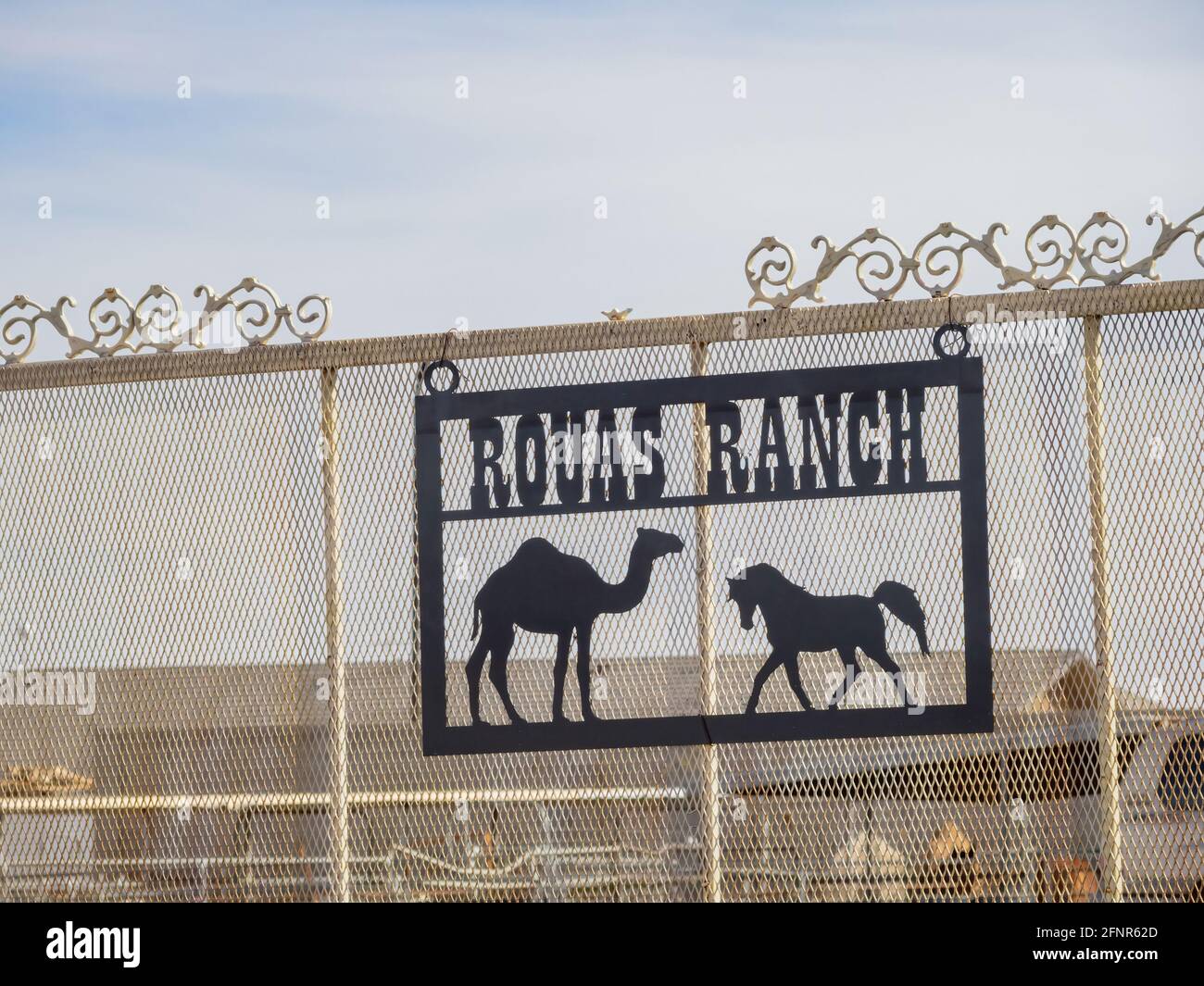 Las Vegas, JAN 23, 2021 - Sign of the Rouas Ranch Stock Photo - Alamy