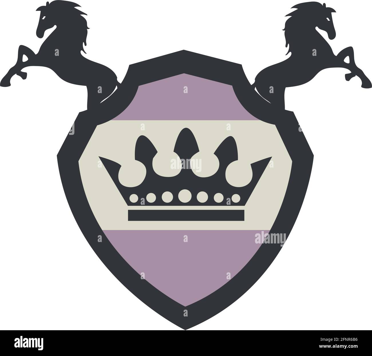 shield with horses Stock Vector Image & Art Alamy