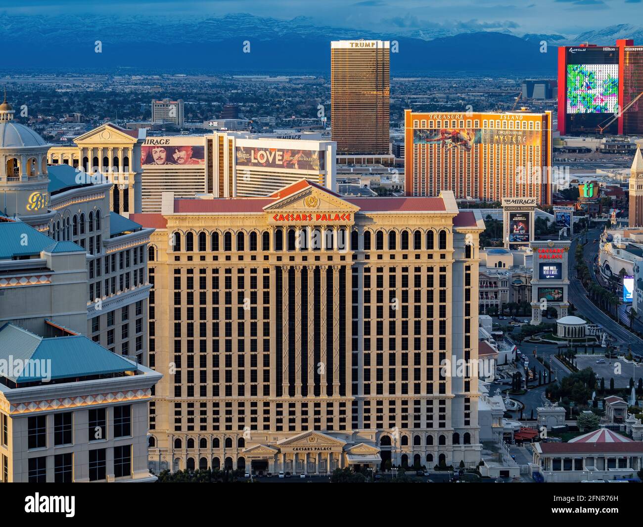 Las Vegas Jan Afternoon Aerial View Of The Famous Strip Stock Photo Alamy