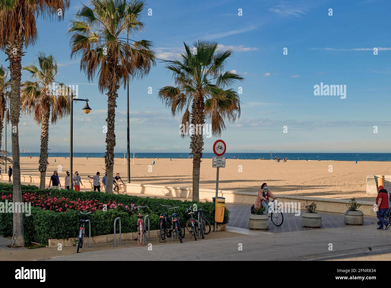 Playa de las Arenas in the city of Valencia, Spain, Europa Stock Photo -  Alamy