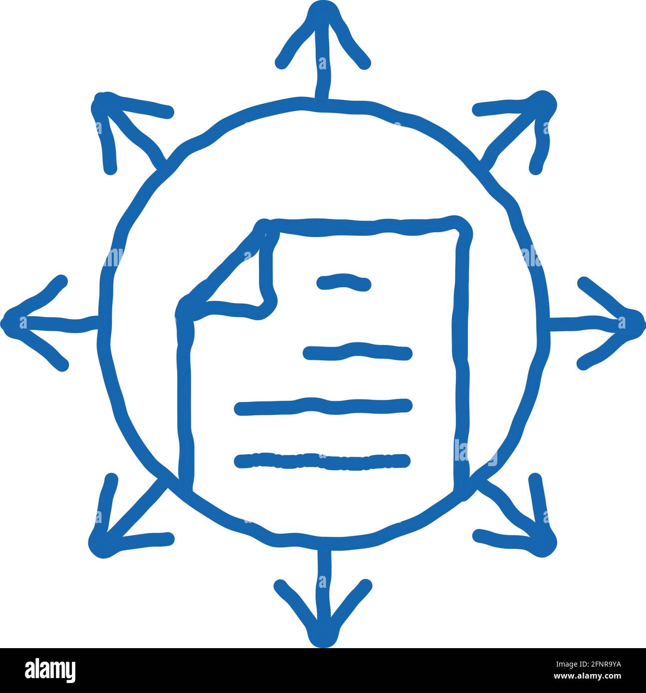 share audit document doodle icon hand drawn illustration Stock Vector ...