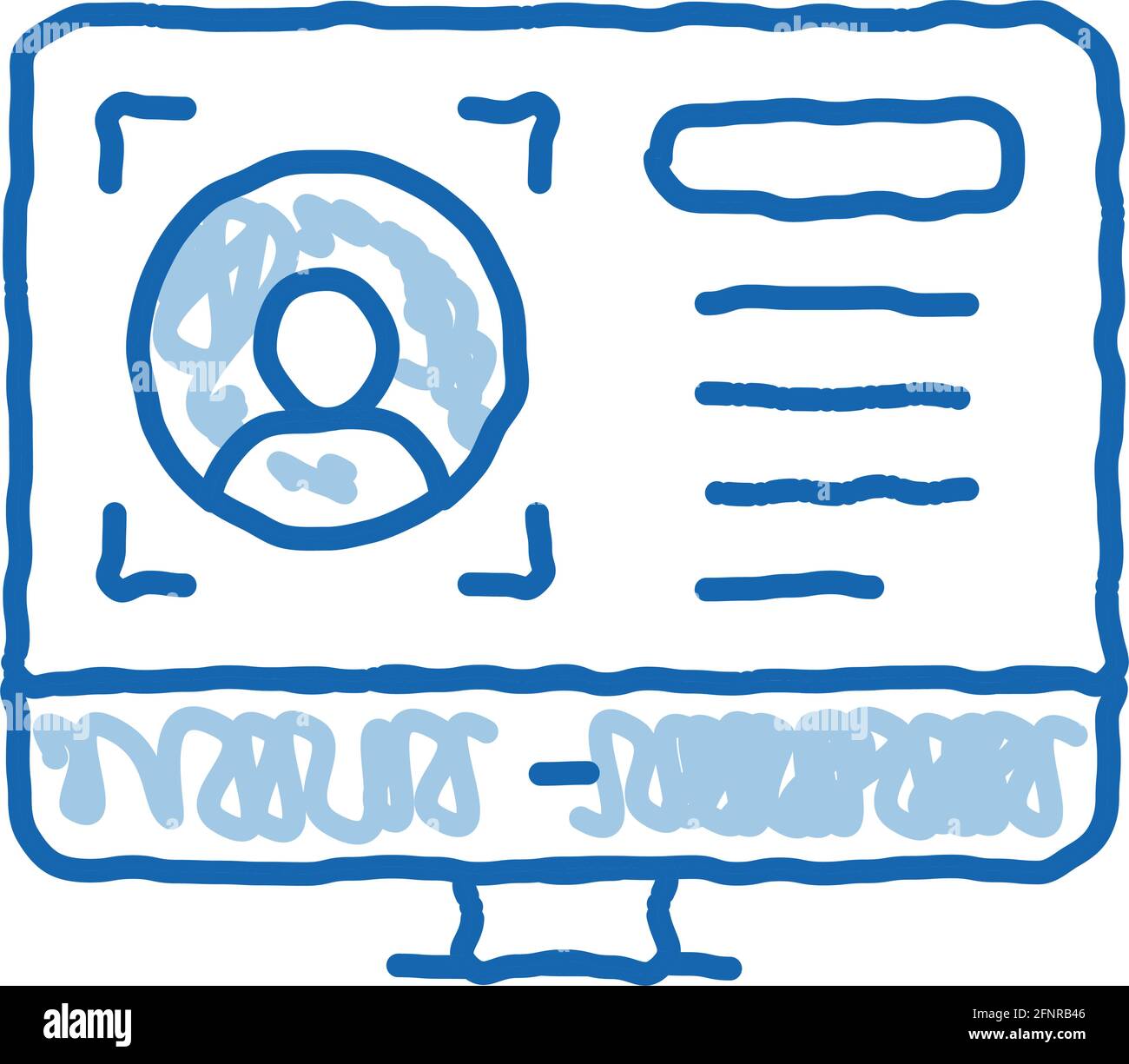 internet account identity doodle icon hand drawn illustration Stock ...