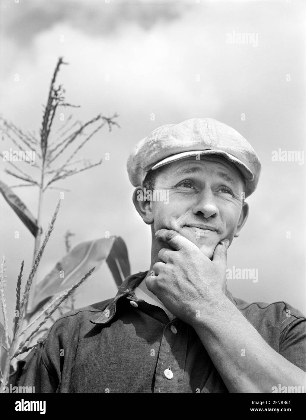 Mr. Rudolph, member of Tri-County Farmers Co-op Market at Du Bois, Pennsylvania, USA, Jack Delano, U.S. Farm Security Administration, September 1940 Stock Photo
