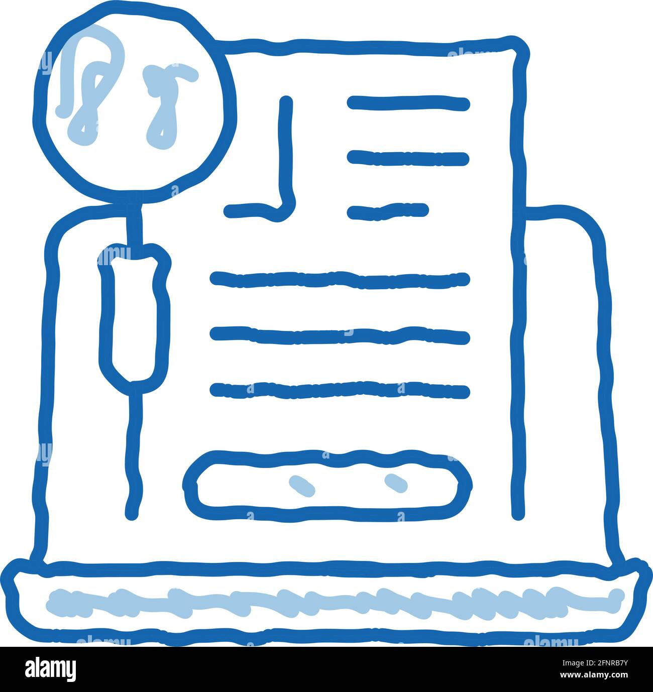 agreement research identity doodle icon hand drawn illustration Stock ...