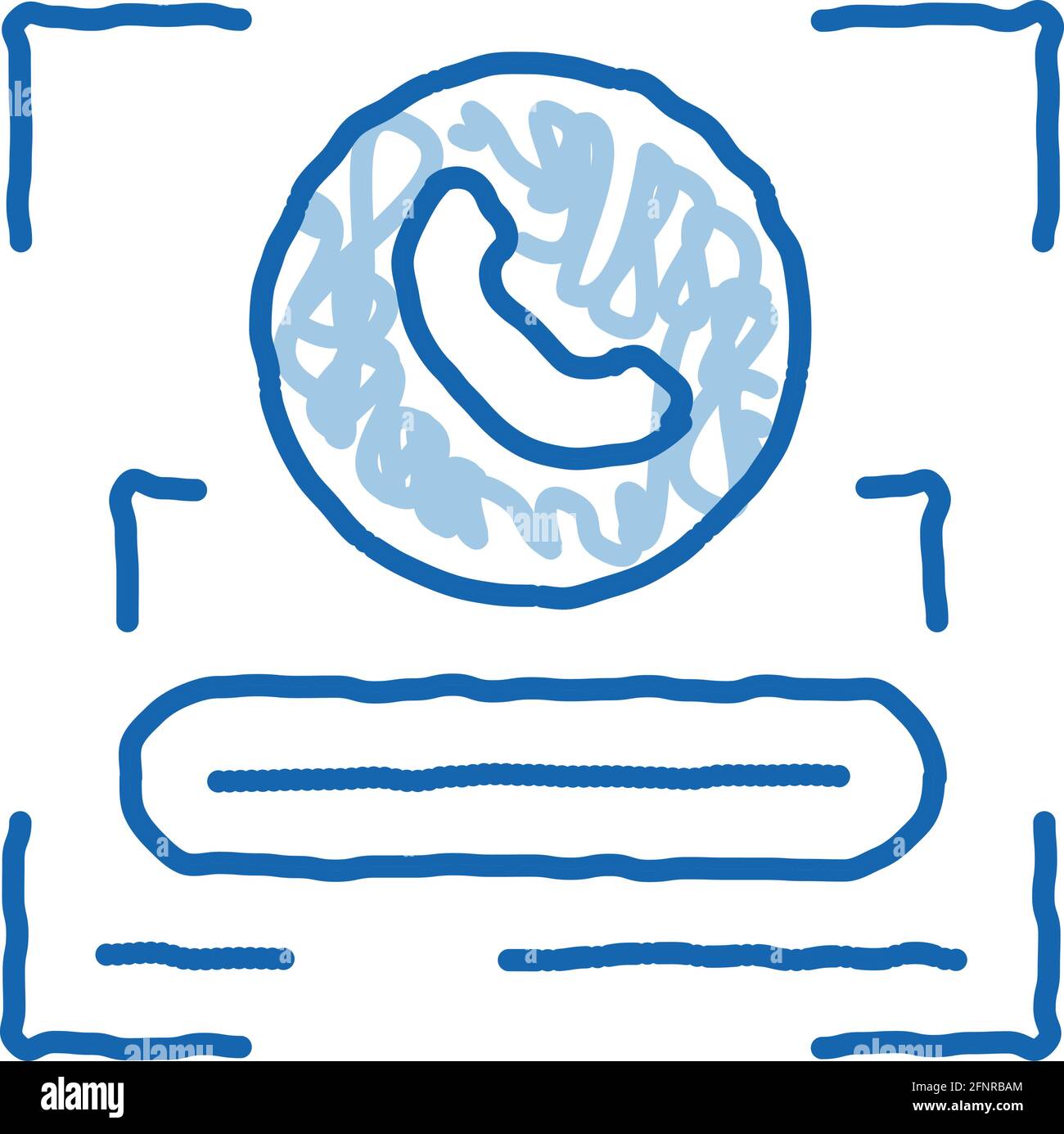 call password for identity doodle icon hand drawn illustration Stock ...