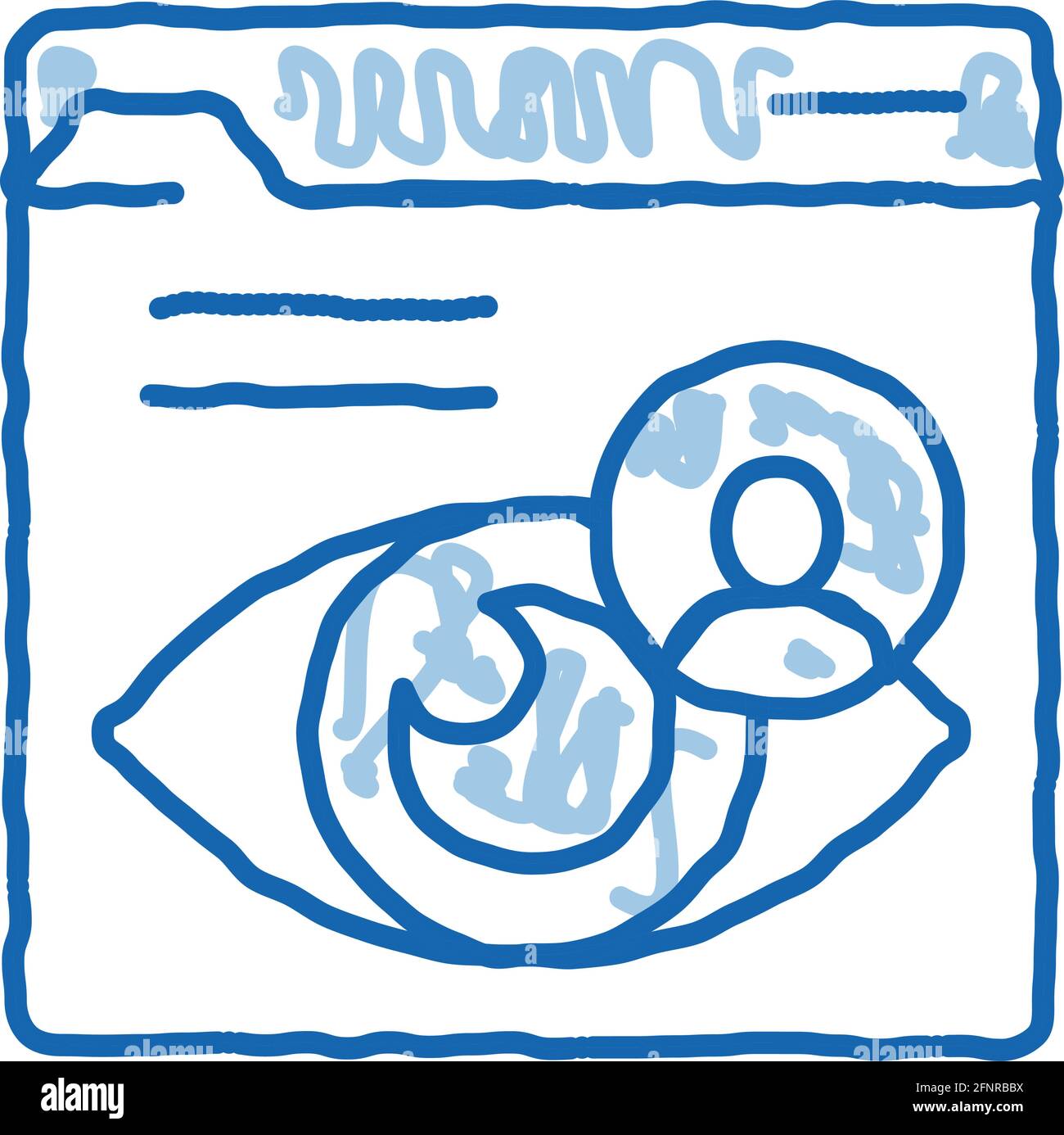 eye identity doodle icon hand drawn illustration Stock Vector Image ...