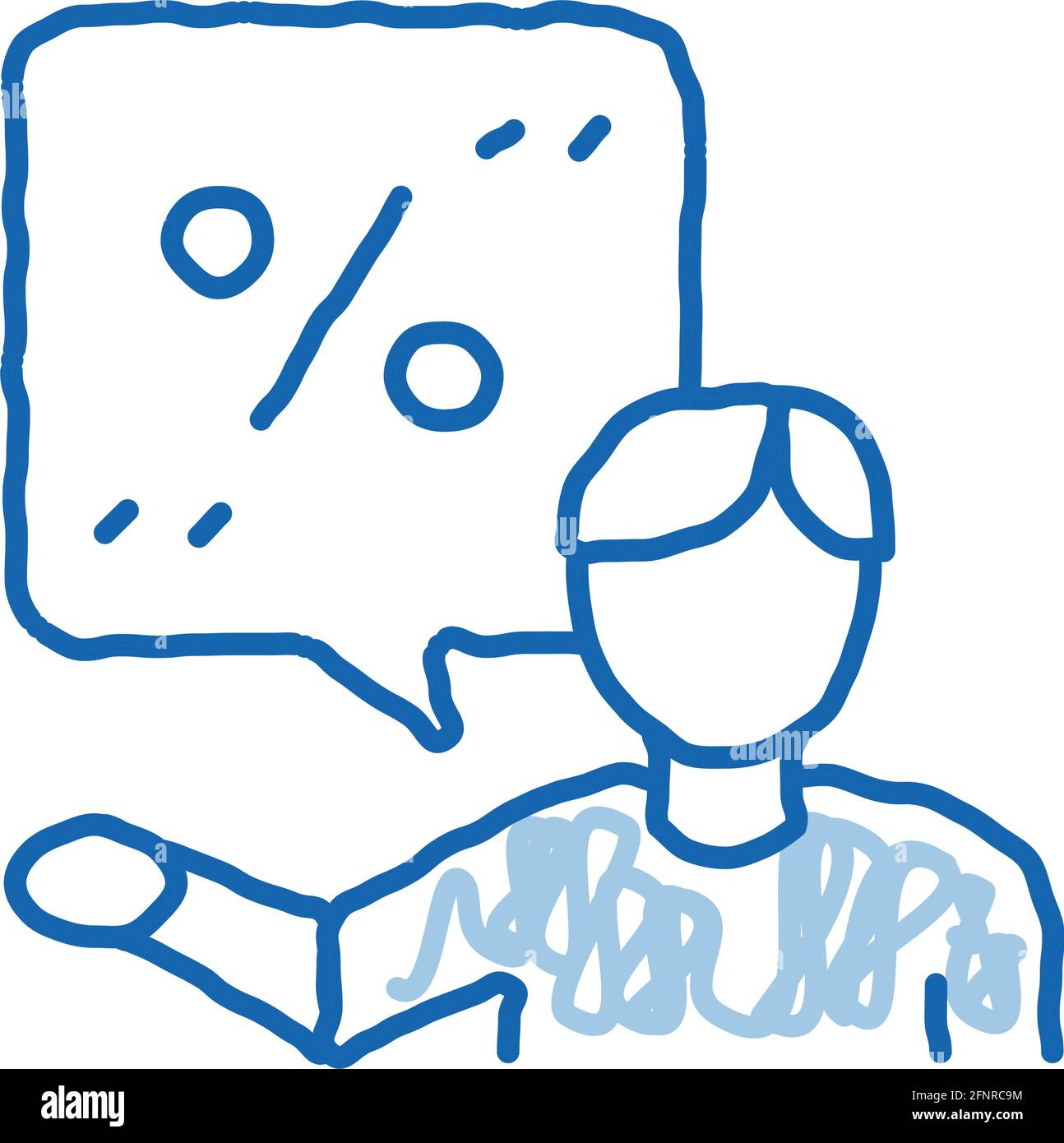 client bargaining doodle icon hand drawn illustration Stock Vector ...