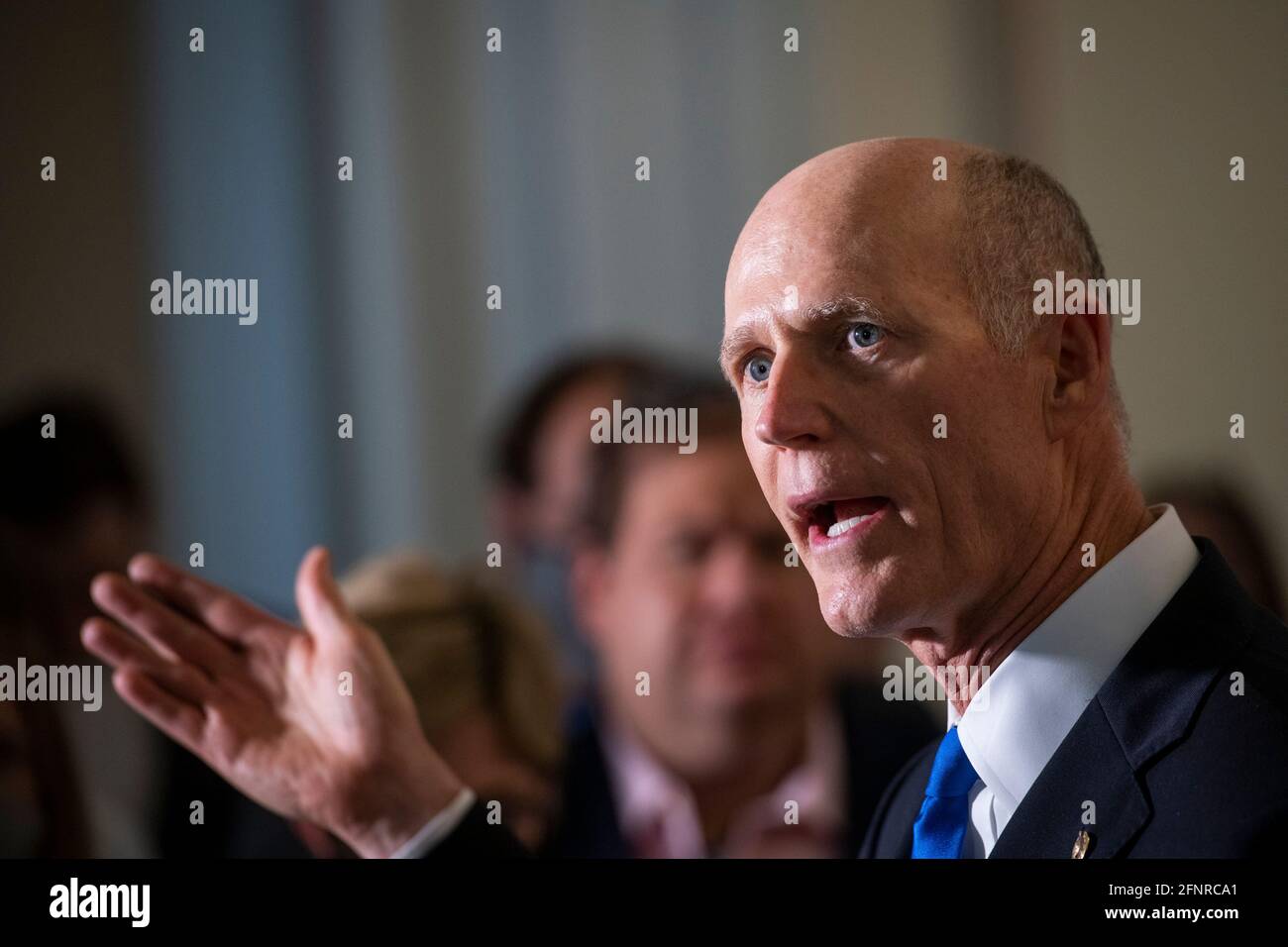 United States Senator Rick Scott (Republican of Florida) offers remarks ...