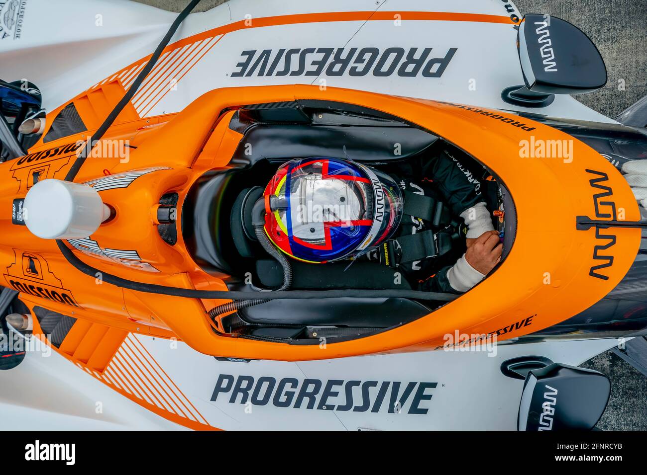 Indianapolis, Indiana, USA. 18th May, 2021. JUAN PABLO MONTOYA(86) of Bogota, Columbiapractices for the 105th Running Of The Indianapolis 500 at the Indianapolis Motor Speedway in Indianapolis, Indiana. Credit: Walter G Arce Sr Grindstone Medi/ASP/ZUMA Wire/Alamy Live News Stock Photo