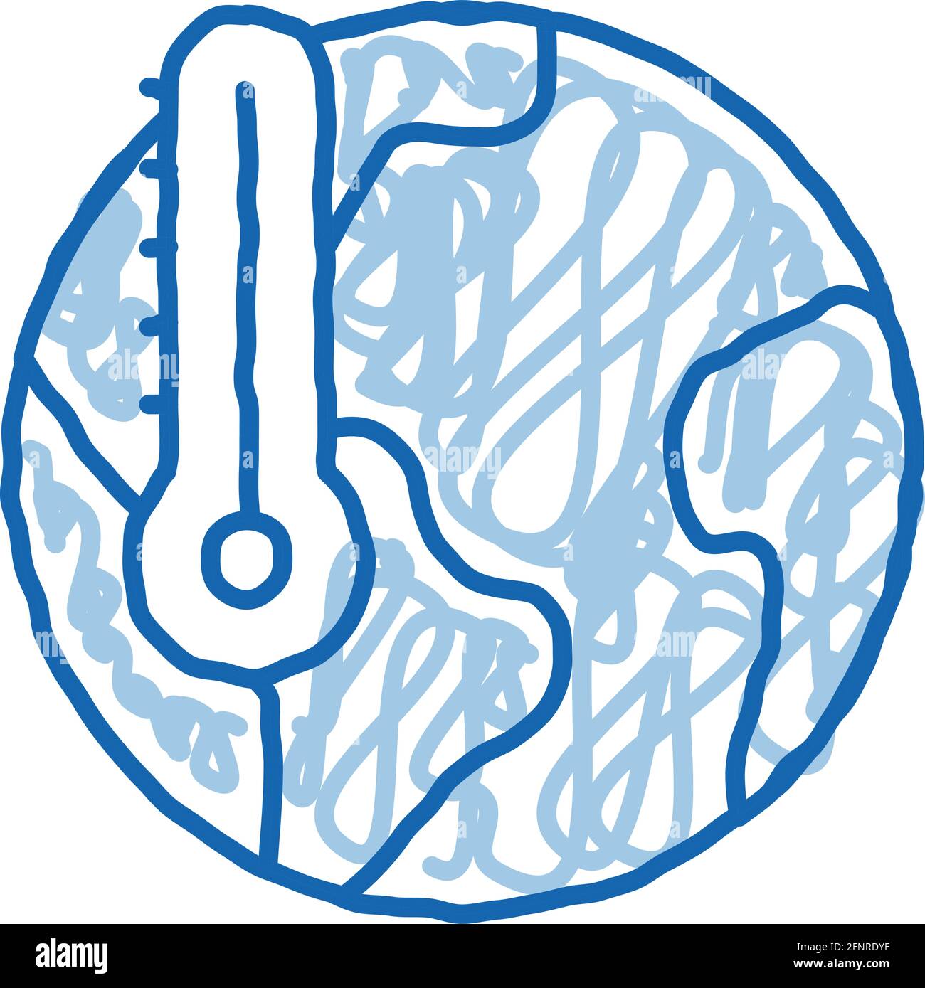 earth temperature doodle icon hand drawn illustration Stock Vector ...