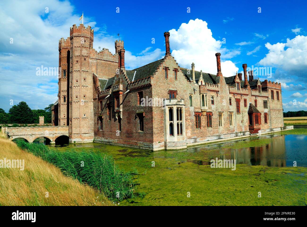 Oxburgh Hall and Moat, Norfolk Stock Photo