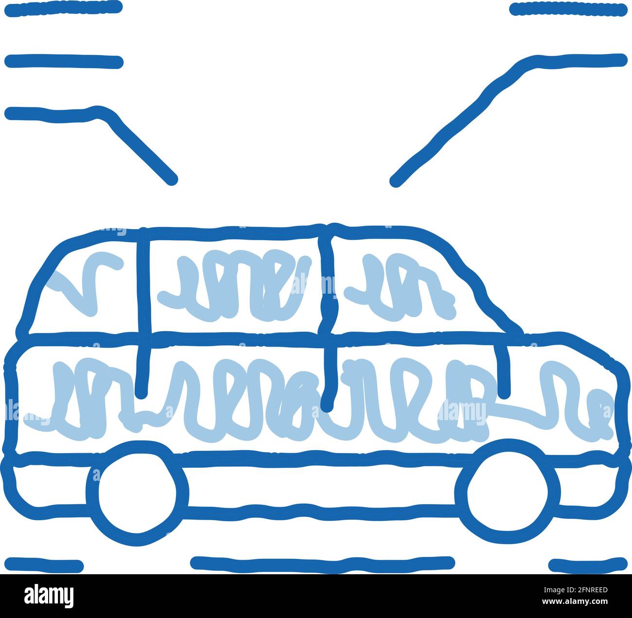 car characteristics doodle icon hand drawn illustration Stock Vector