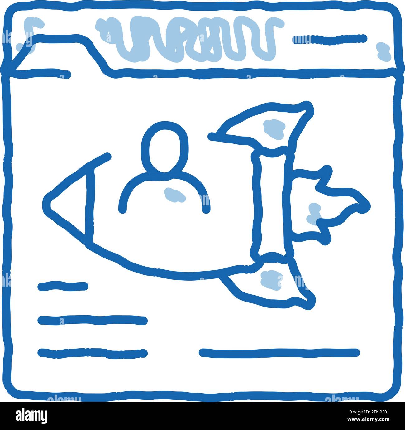 web-site-find-fast-job-doodle-icon-hand-drawn-illustration-stock-vector