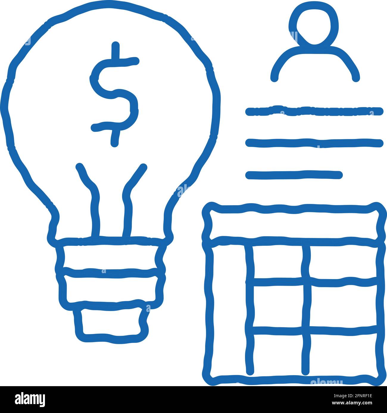 business idea doodle icon hand drawn illustration Stock Vector Image ...