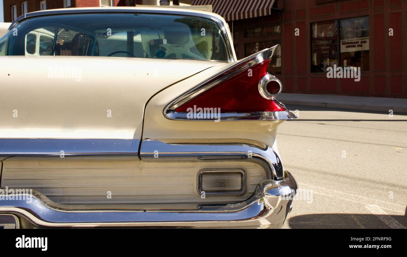 A Triangular Shaped Taillight in a 1950s Car Stock Photo Alamy