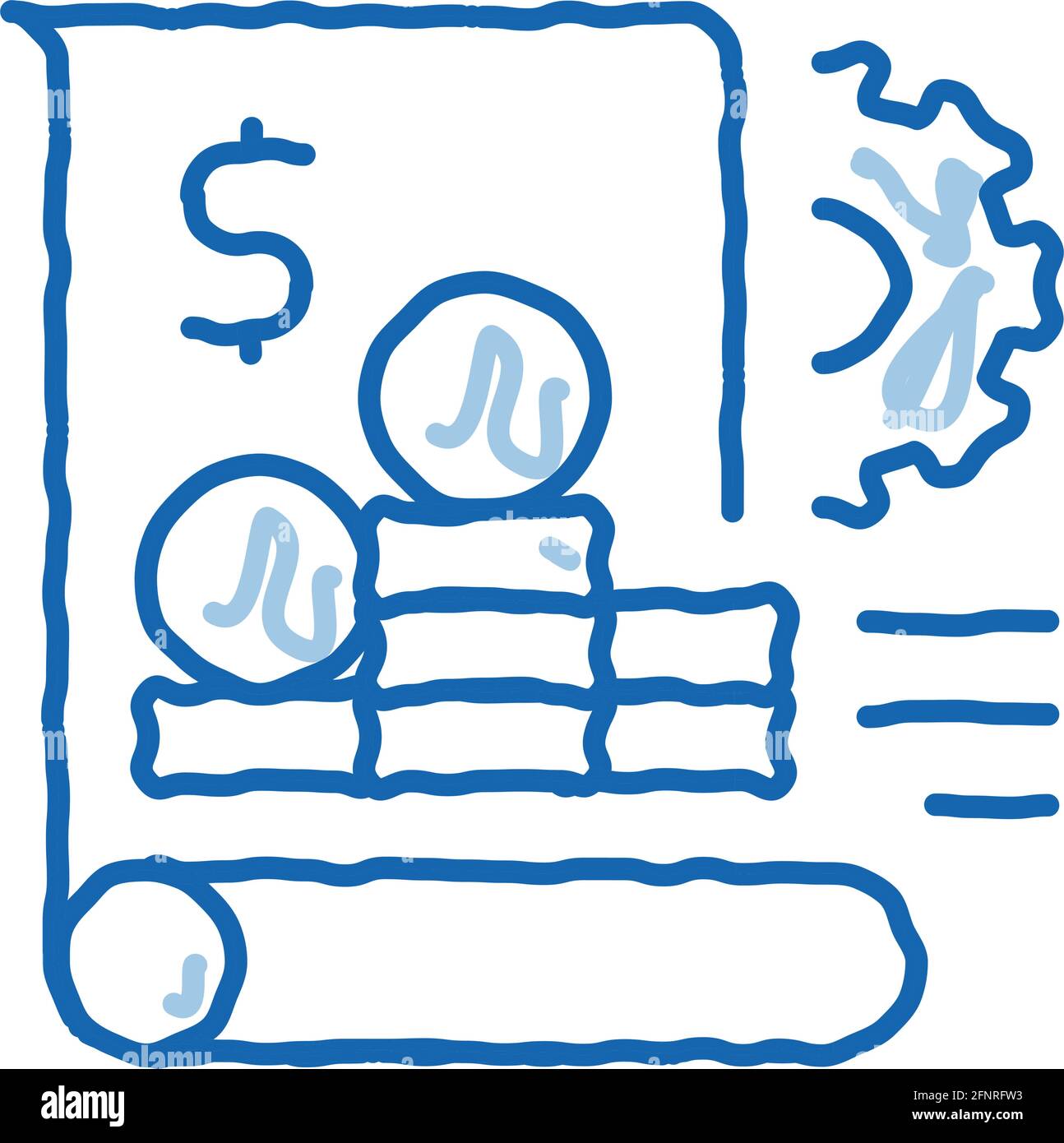 financial report doodle icon hand drawn illustration Stock Vector Image ...