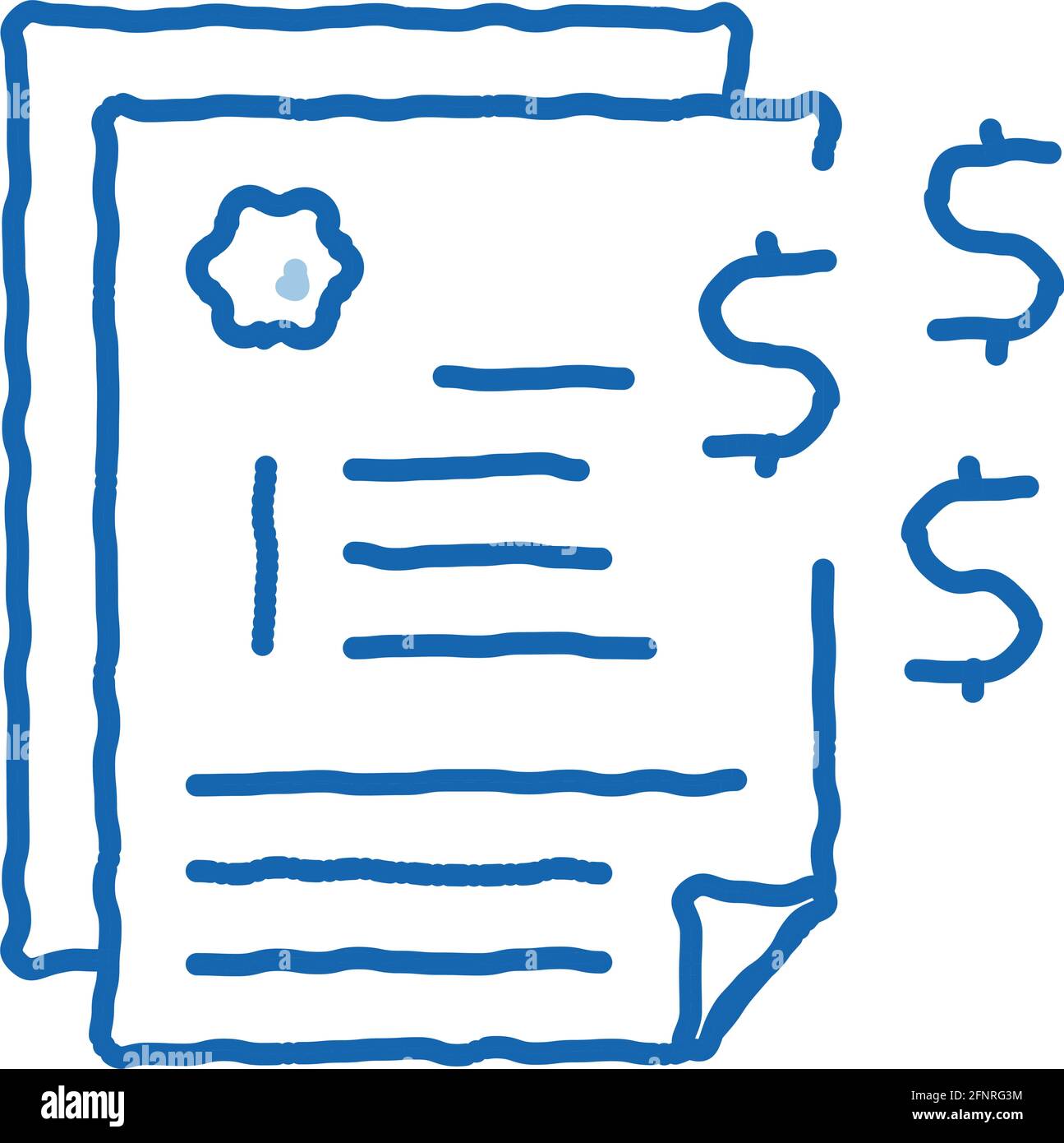 financial agreement doodle icon hand drawn illustration Stock Vector ...
