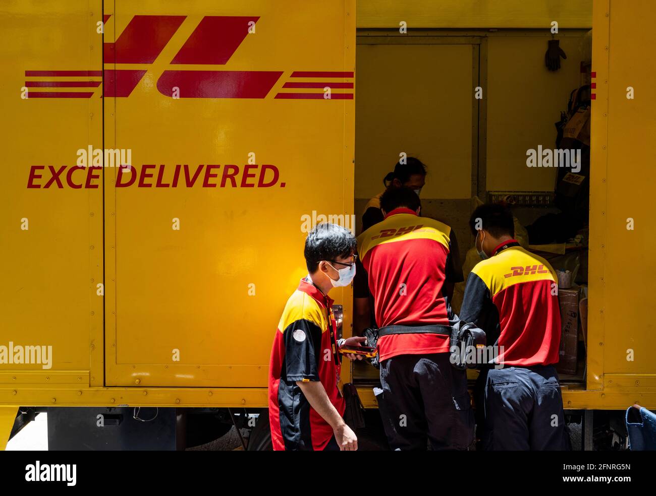 Hong Kong, China. 10th Apr, 2021. German express delivery mail company