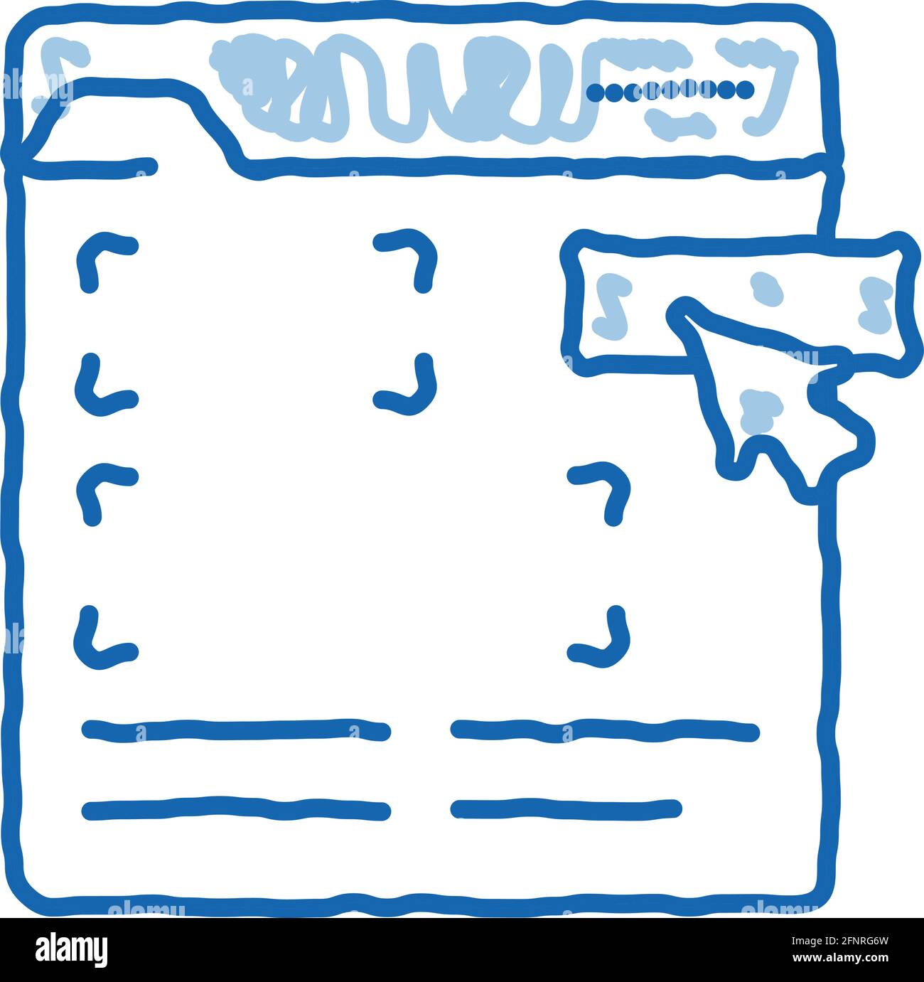 editing web site doodle icon hand drawn illustration Stock Vector Image ...
