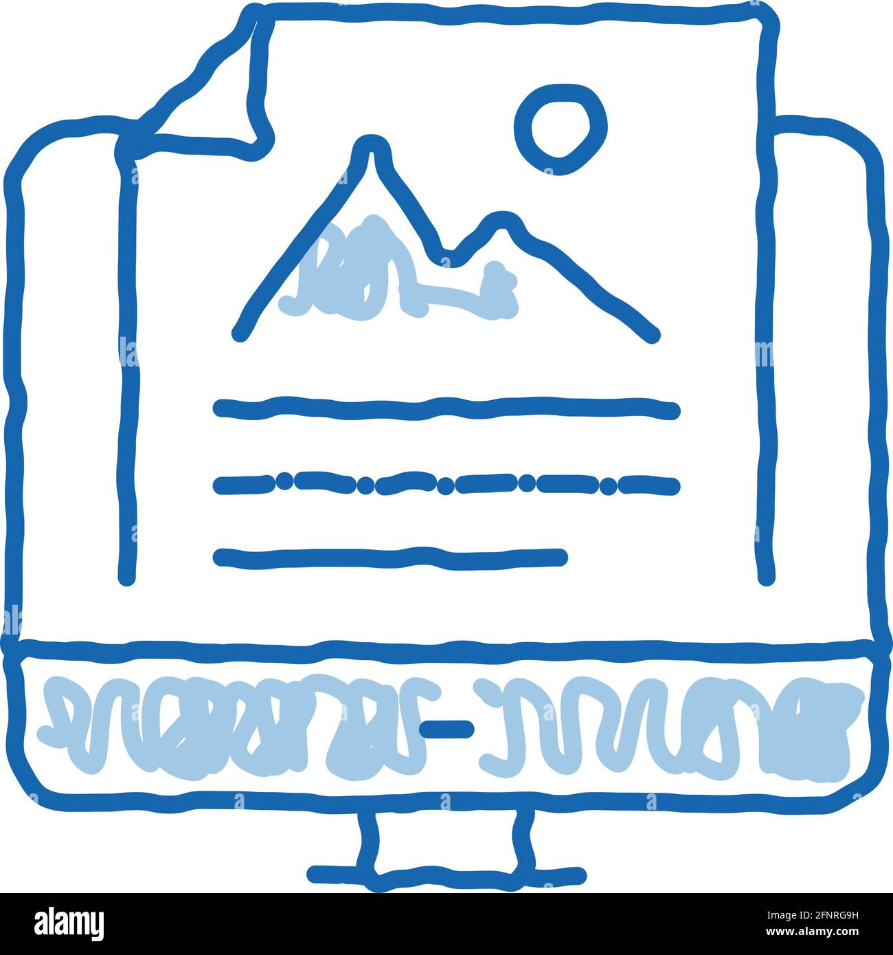 computer file picture characterisitcs doodle icon hand drawn ...