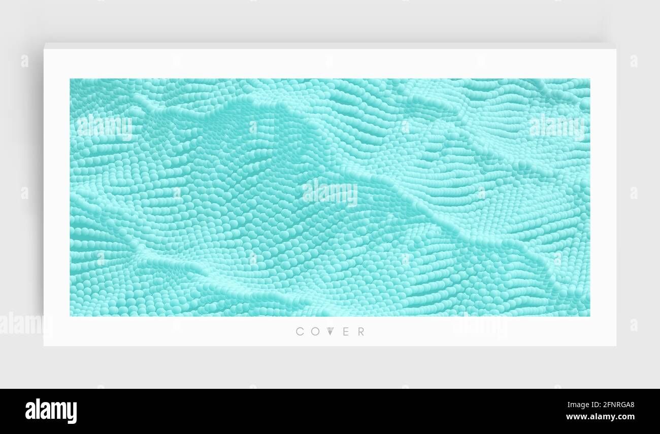 Abstact texture. Background with dynamic particles. 3d vector Illustration. Stock Vector
