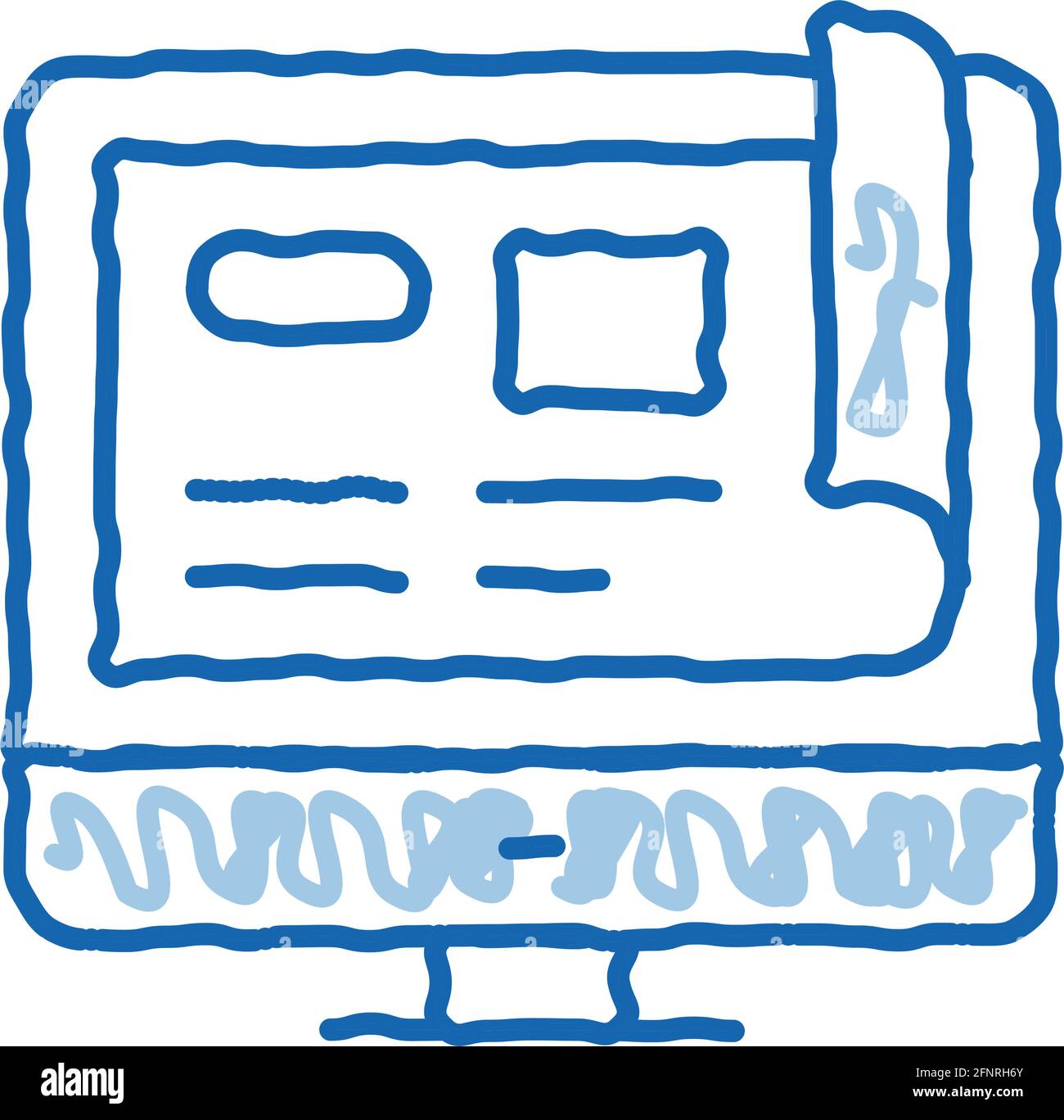 web site project doodle icon hand drawn illustration Stock Vector Image ...