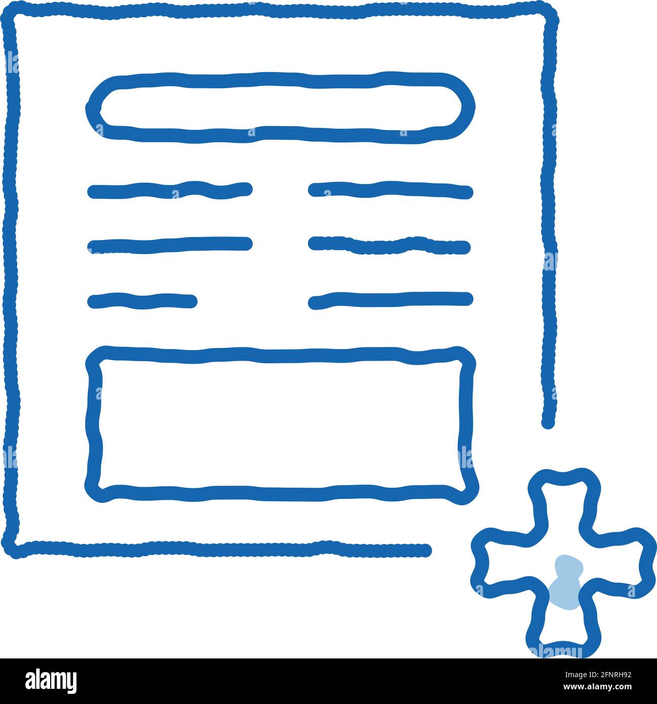 add new article on web site doodle icon hand drawn illustration Stock Vector