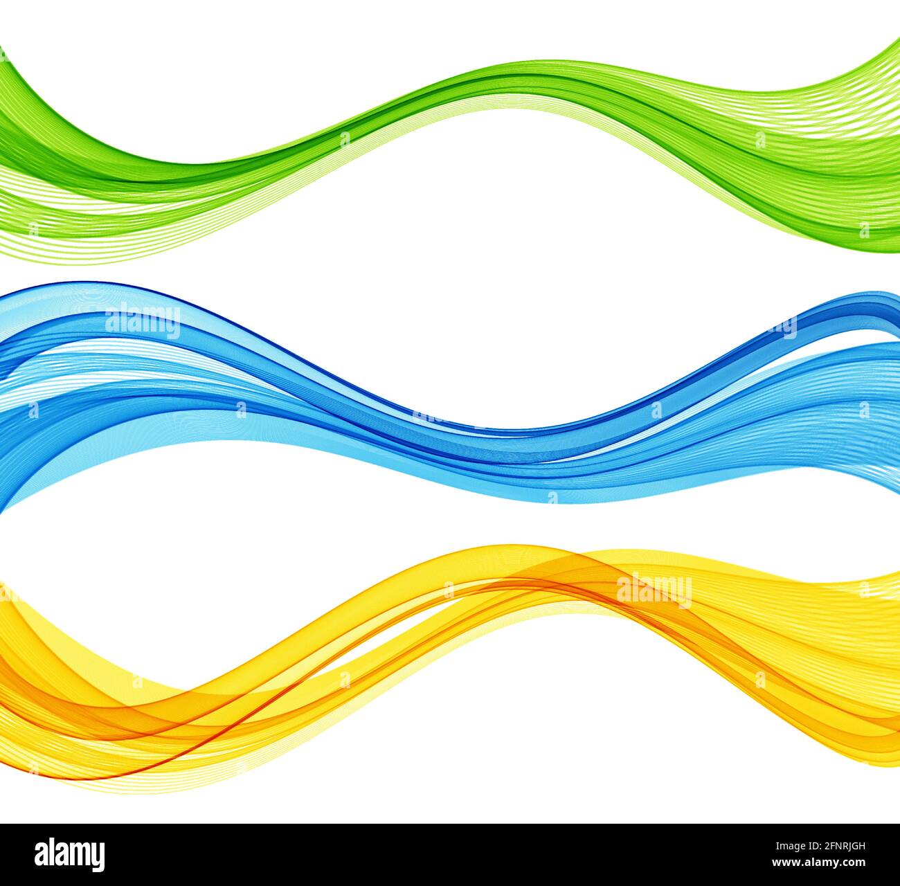 Vector abstract colorful flowing wave lines isolated on white ...