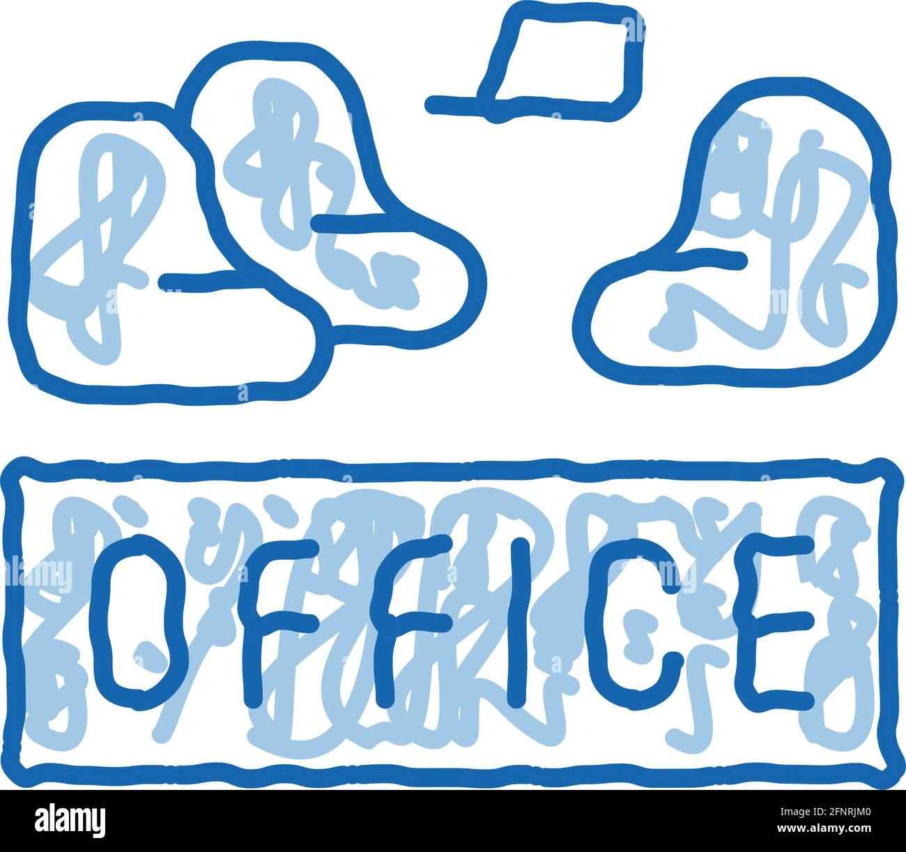 office armchair doodle icon hand drawn illustration Stock Vector Image ...