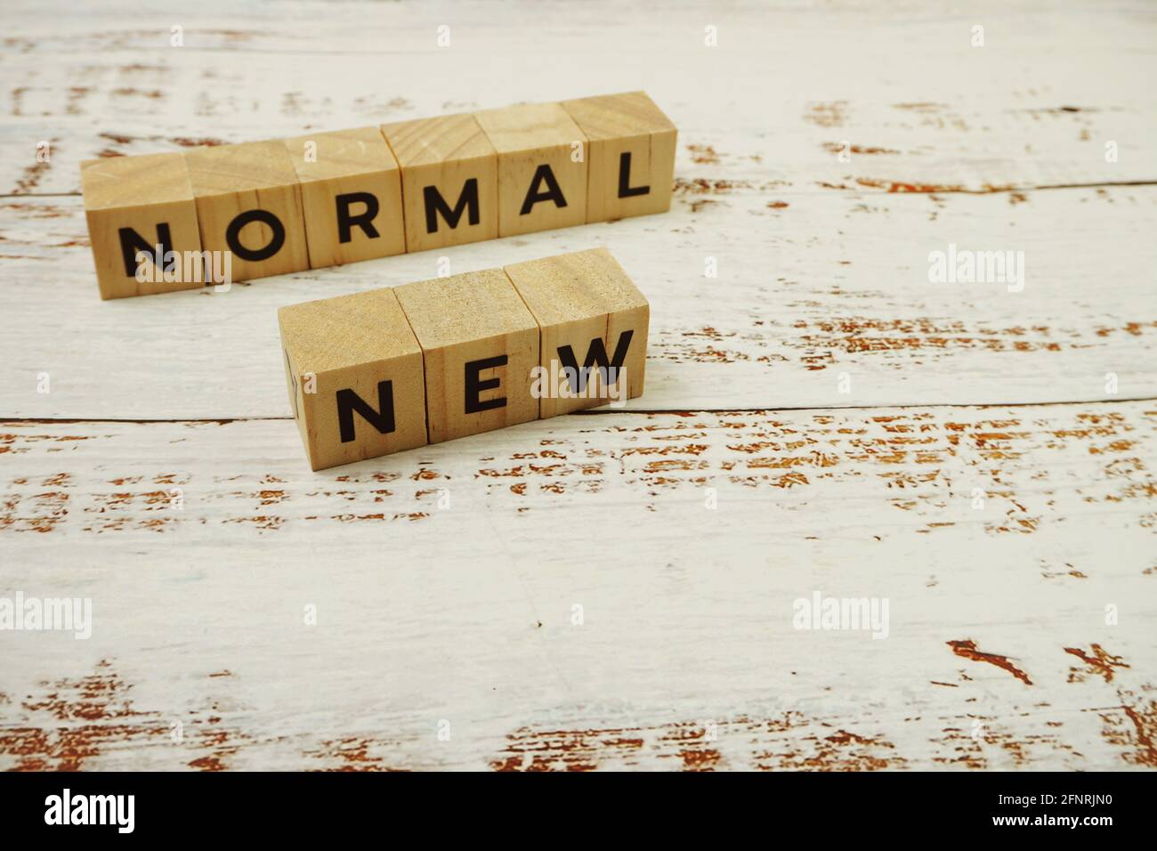 New Normal Word alphabet letters on wooden background Stock Photo - Alamy