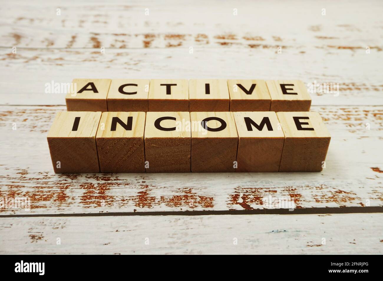 Active Income Word alphabet letters on wooden background Stock Photo ...