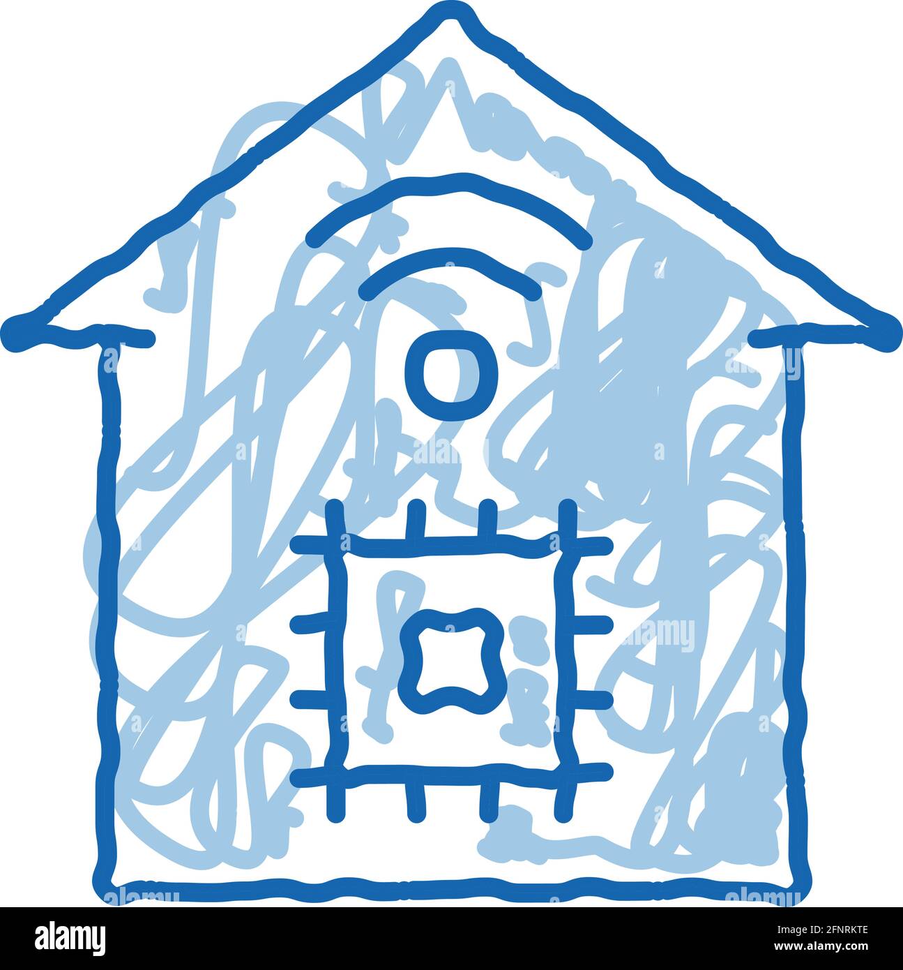 smart house chip wifi doodle icon hand drawn illustration Stock Vector ...