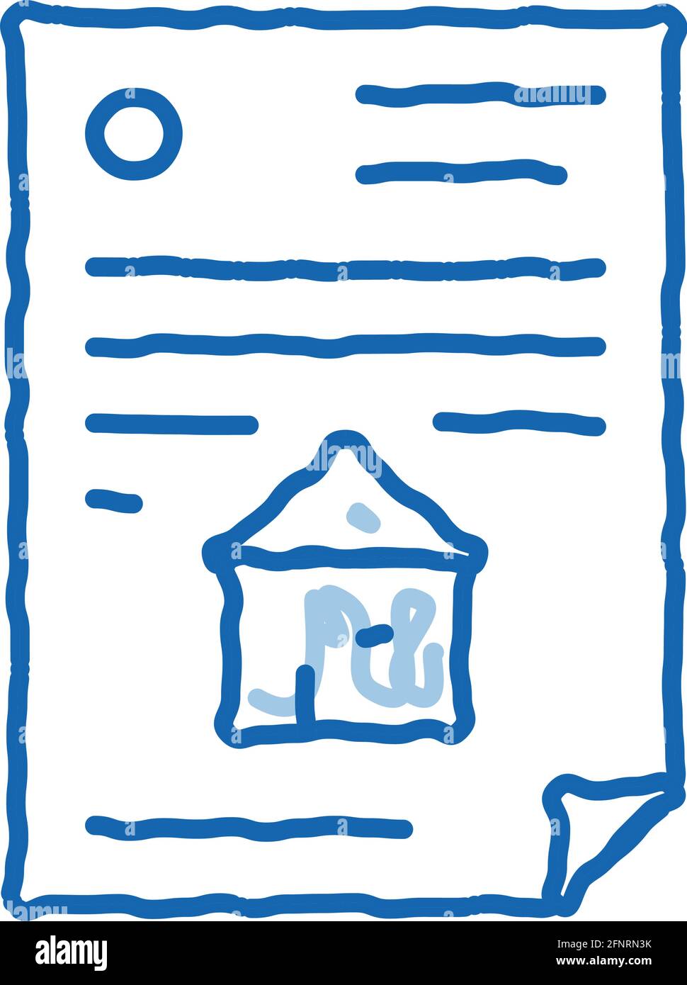 house document doodle icon hand drawn illustration Stock Vector Image ...