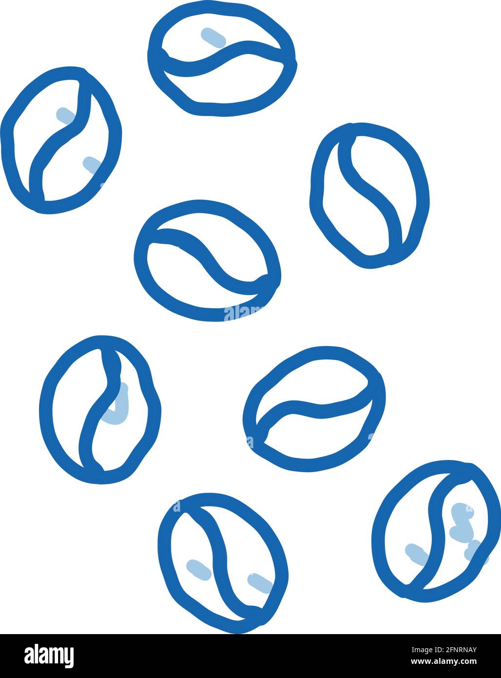 coffee beans doodle icon hand drawn illustration Stock Vector Image ...
