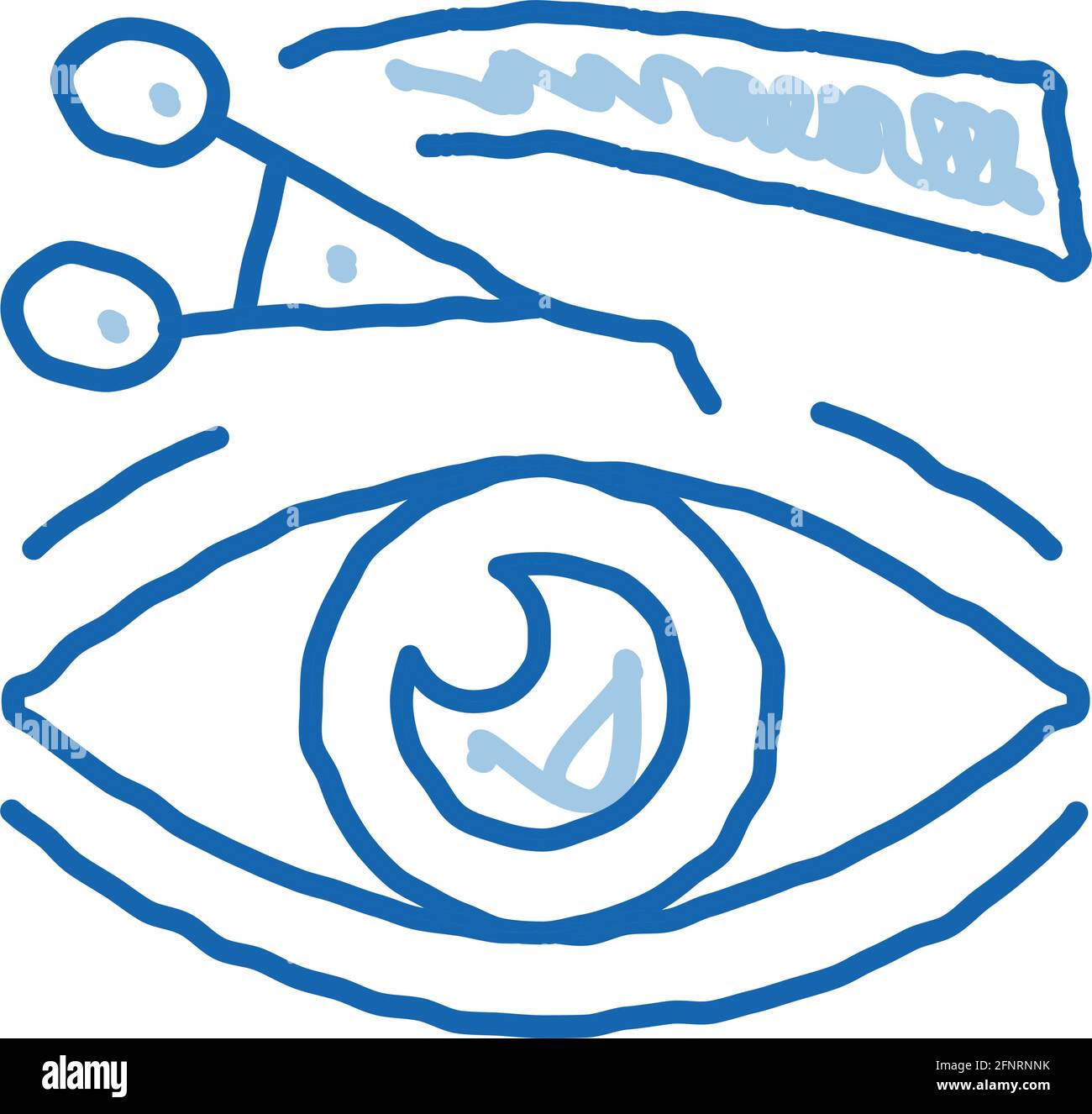eyelid surgery tool doodle icon hand drawn illustration Stock Vector ...