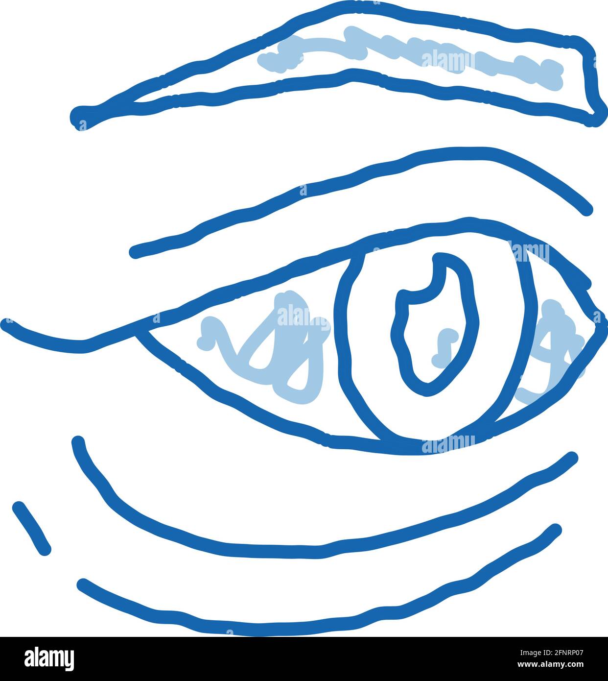 bags under eyes doodle icon hand drawn illustration Stock Vector Image