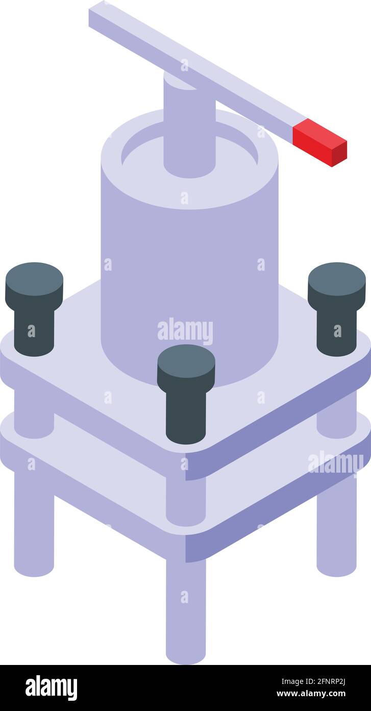 Industry press machine icon. Isometric of Industry press machine vector ...