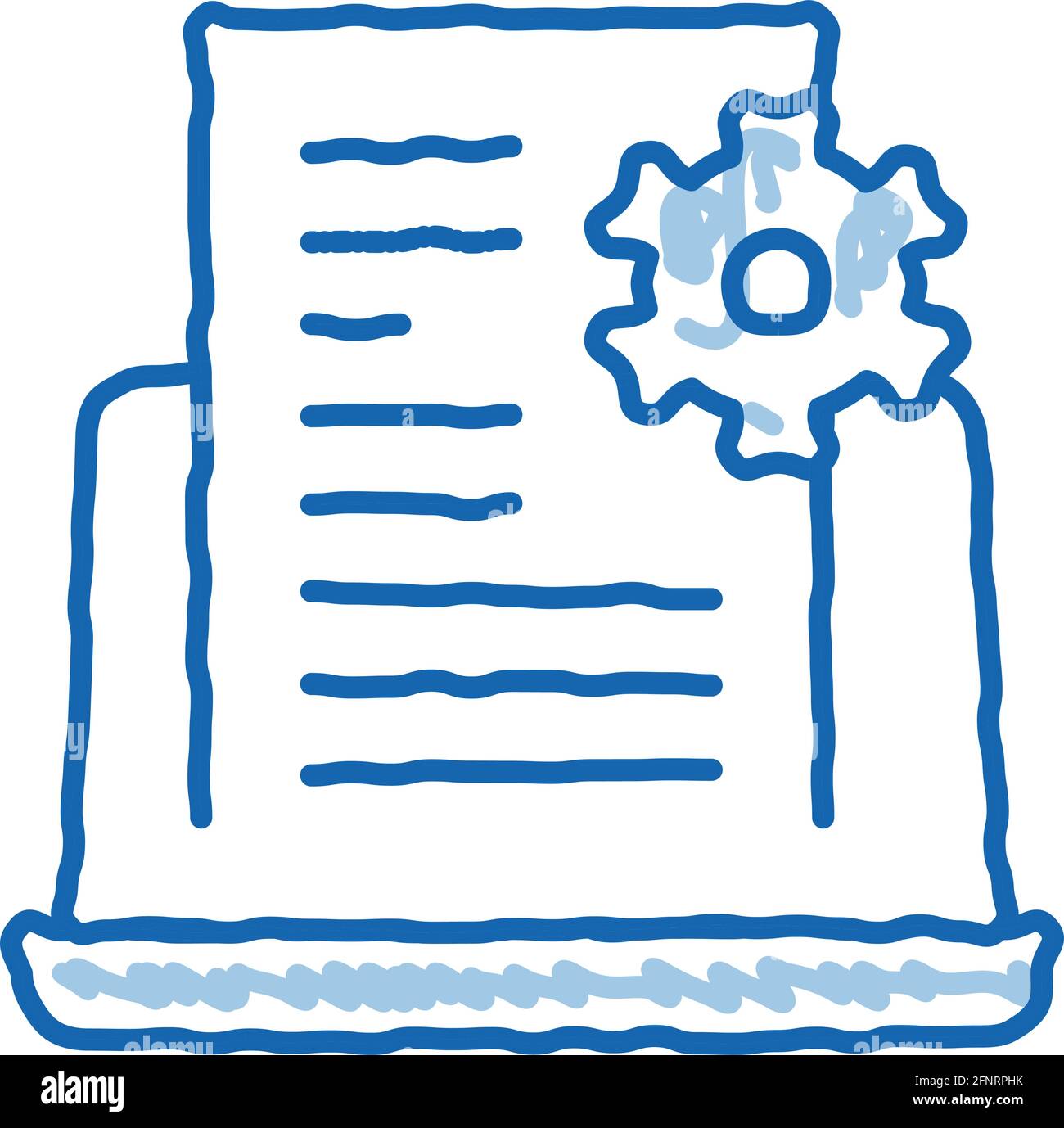 front end technical tasks doodle icon hand drawn illustration Stock Vector