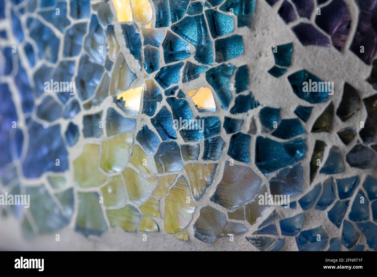 Blue Mosaic Art Stained Glass Assortment