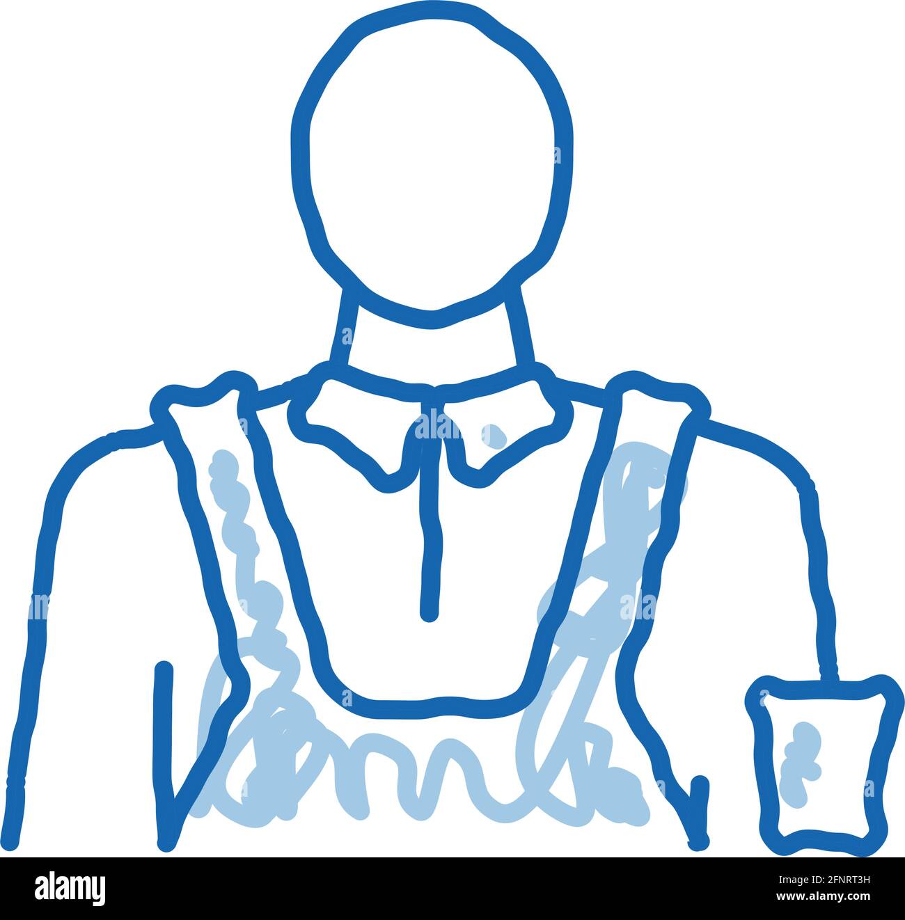 barista profession doodle icon hand drawn illustration Stock Vector ...