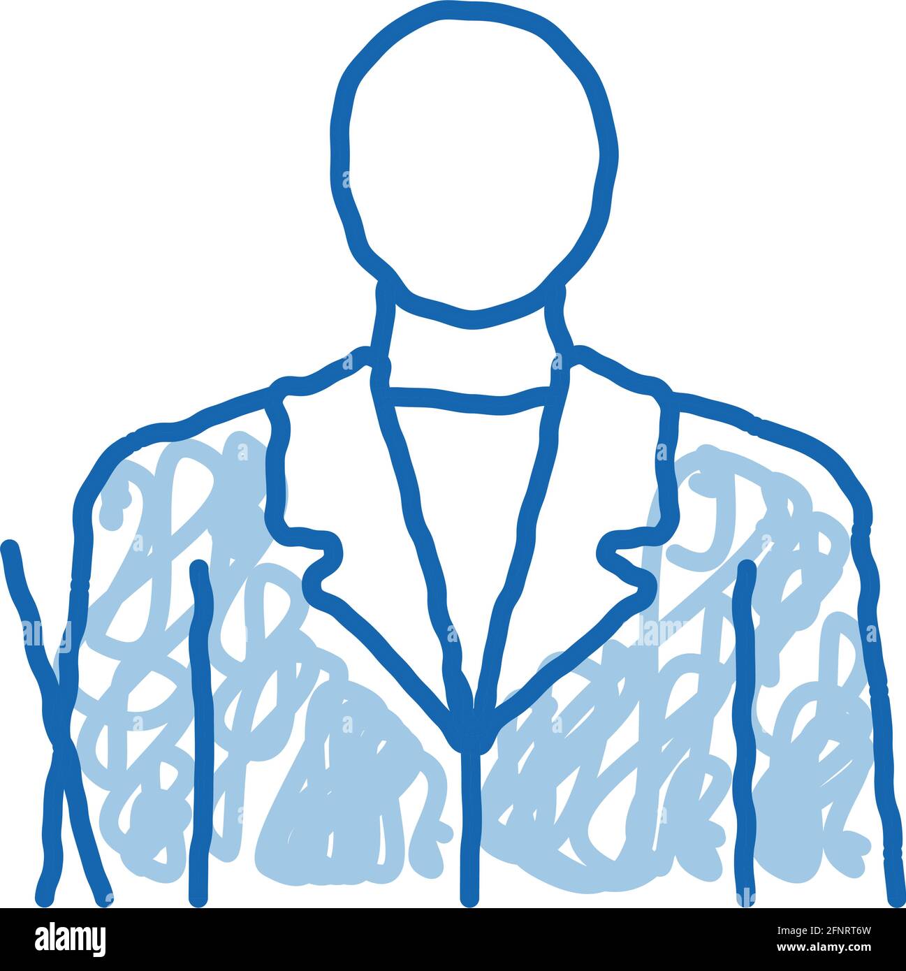 teacher profession doodle icon hand drawn illustration Stock Vector ...