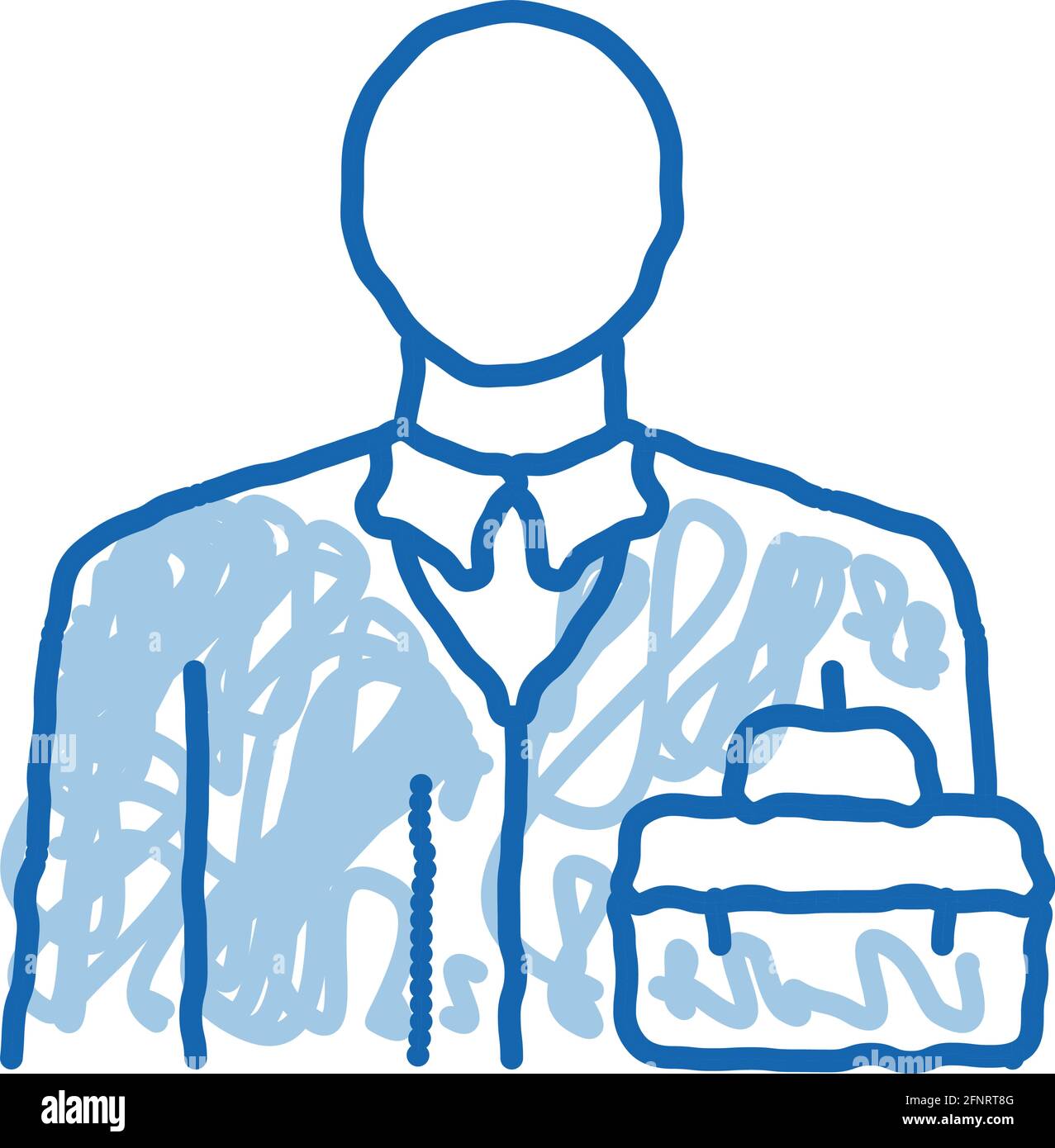 businessman profession doodle icon hand drawn illustration Stock Vector ...