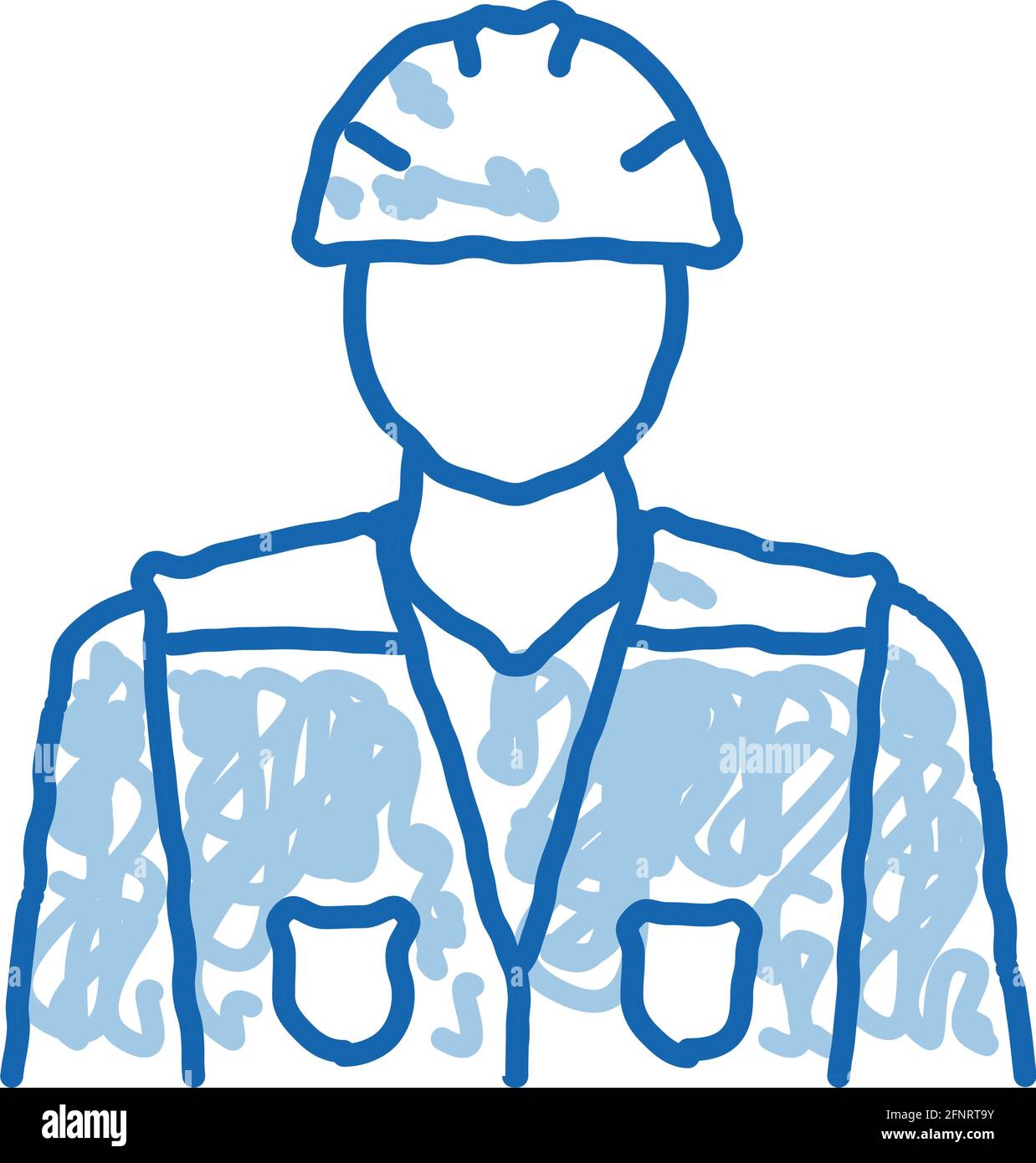 builder profession doodle icon hand drawn illustration Stock Vector ...