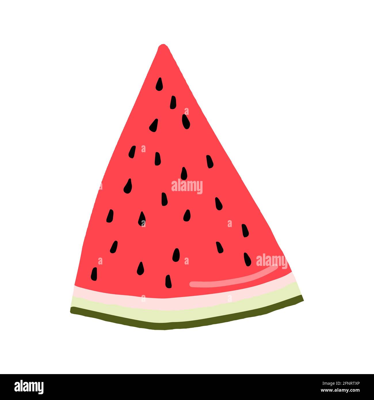 Vector watermelon isolated icon, juicy watermelon slice colored ...