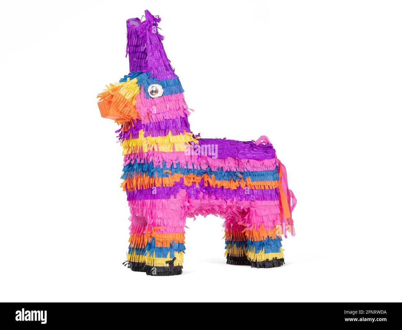 Bright colorful donkey pinata isolated on white background Stock Photo -  Alamy