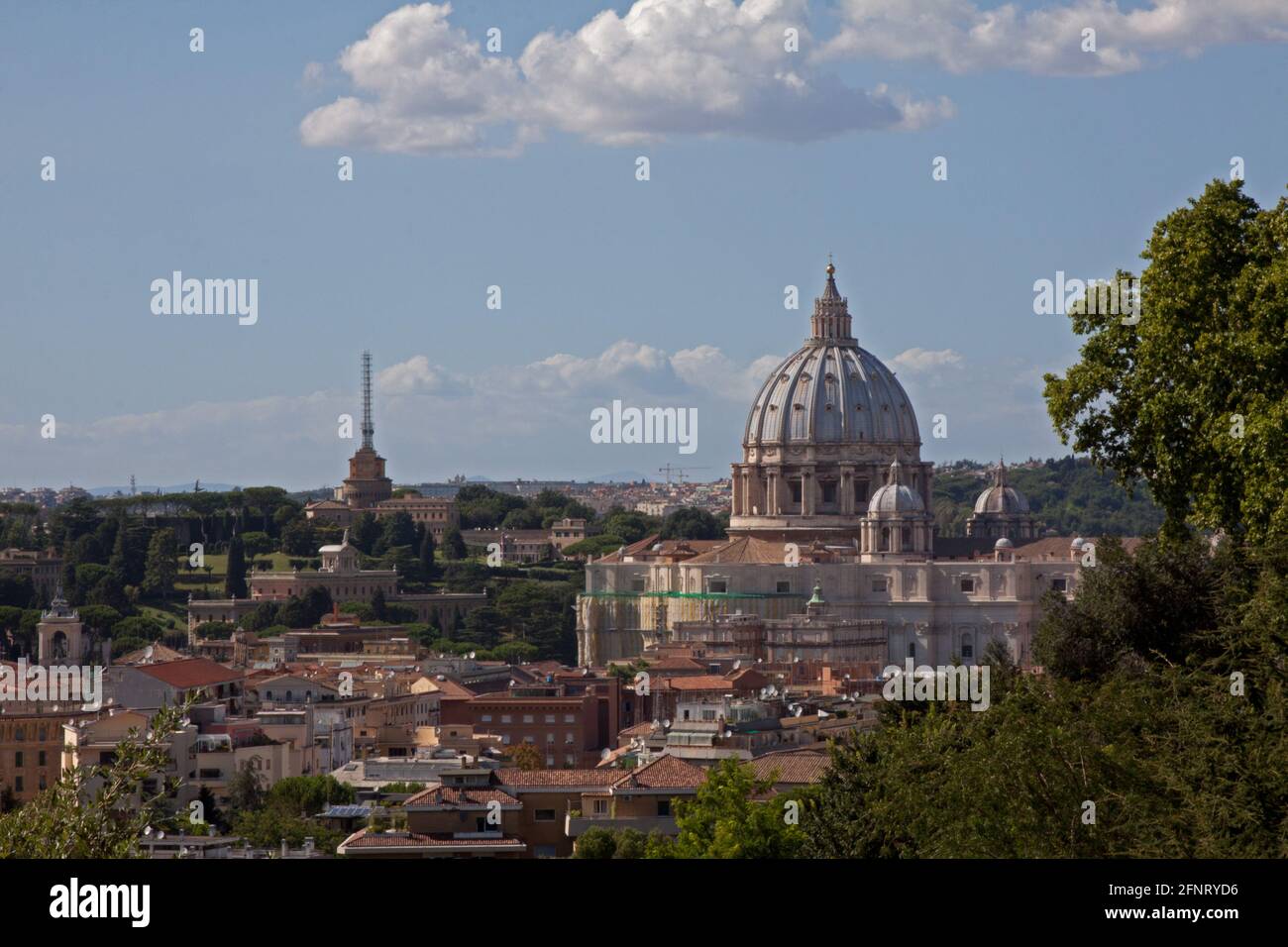View of St. Peter's Basilica and the Vatican Stock Photo