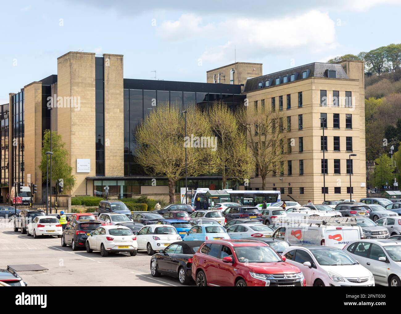 Future Publishing offices, Bath, Somerset, England, UK Avon Street car