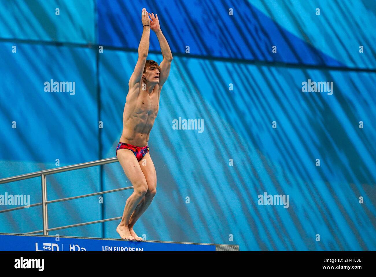 BUDAPEST, HUNGARY - MAY 16: Athanasios Tsirikos of Greece competing at the  Men 10m Platform Preliminary during the LEN European Aquatics Championships  Stock Photo - Alamy