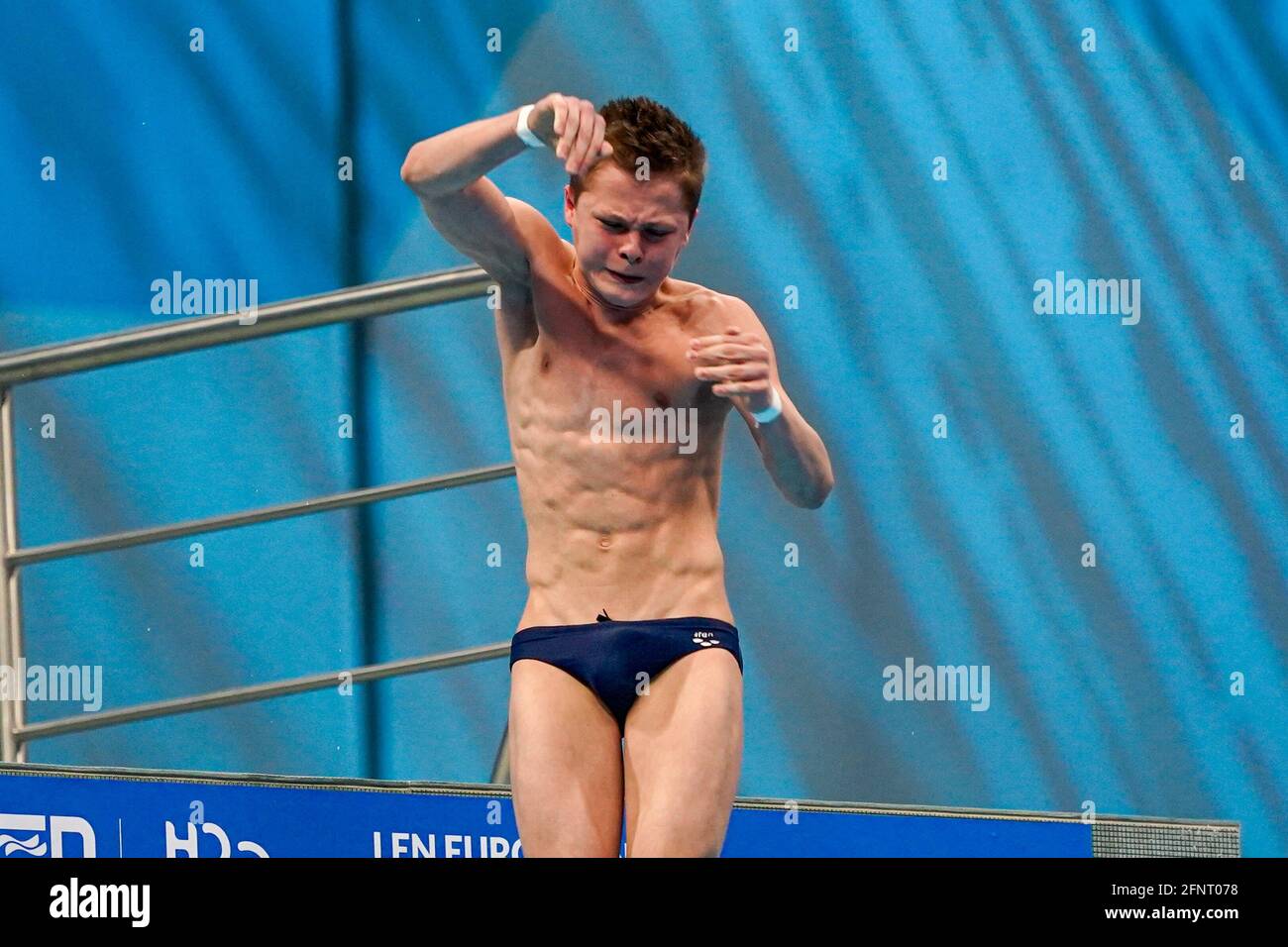BUDAPEST, HUNGARY MAY 16 Oleksii Sereda of Ukraine competing at the